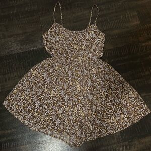 Floral Brown Jumpsuit